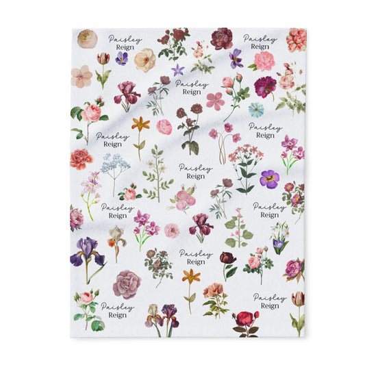 Personalized Vintage Floral Watercolor Design