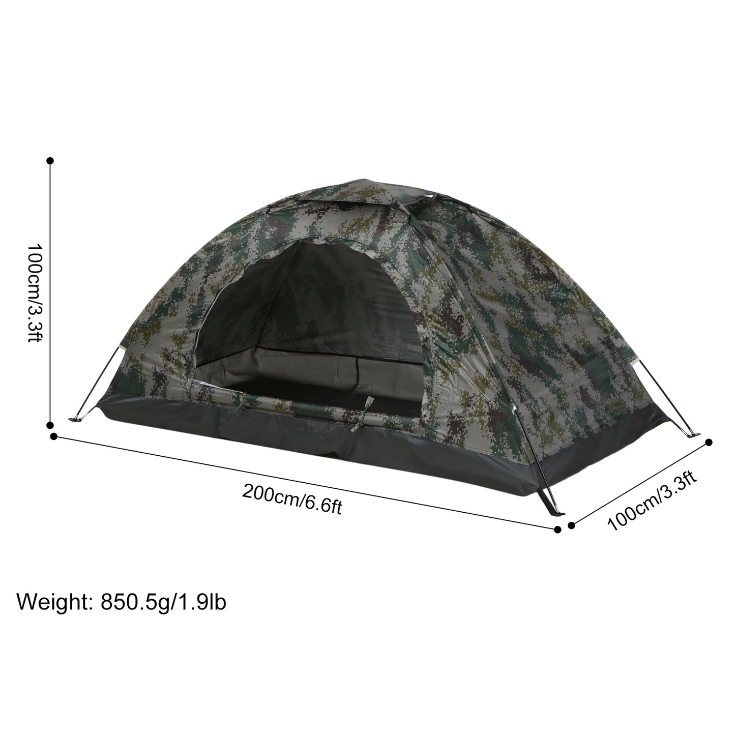 TOMSHOO 2-Person Summer Trekking Tent – Lightweight Outdoor Camping Tent with Waterproof Nylon