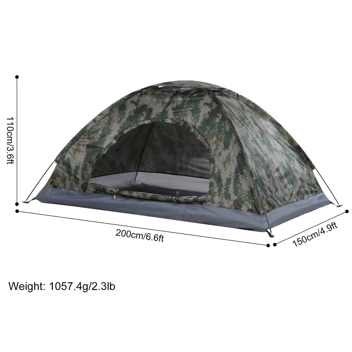 TOMSHOO 2-Person Summer Trekking Tent – Lightweight Outdoor Camping Tent with Waterproof Nylon