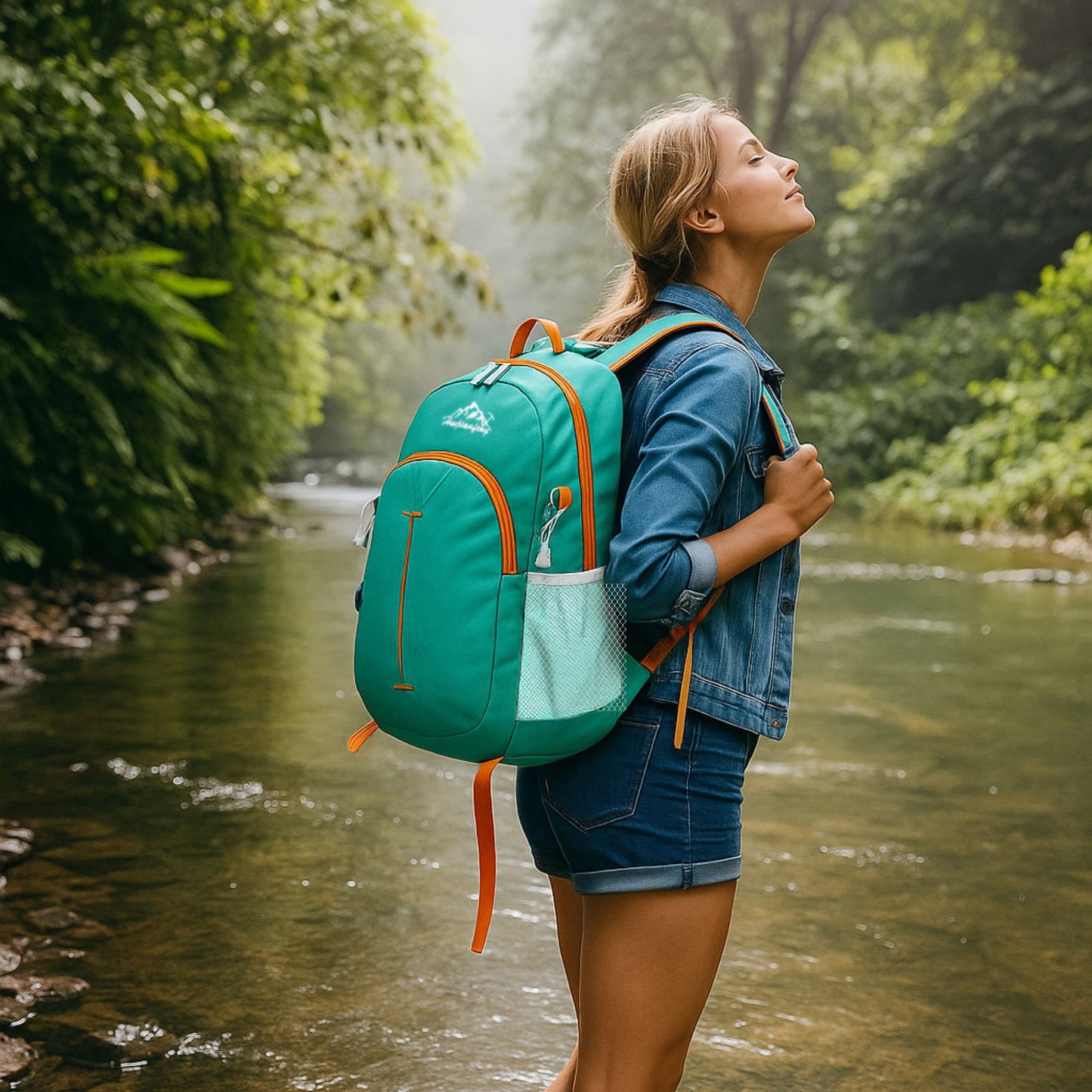 Portable Foldable Backpack for Day Hiking, Climbing, Biking-Lightweight Travel Bag Water Resistant