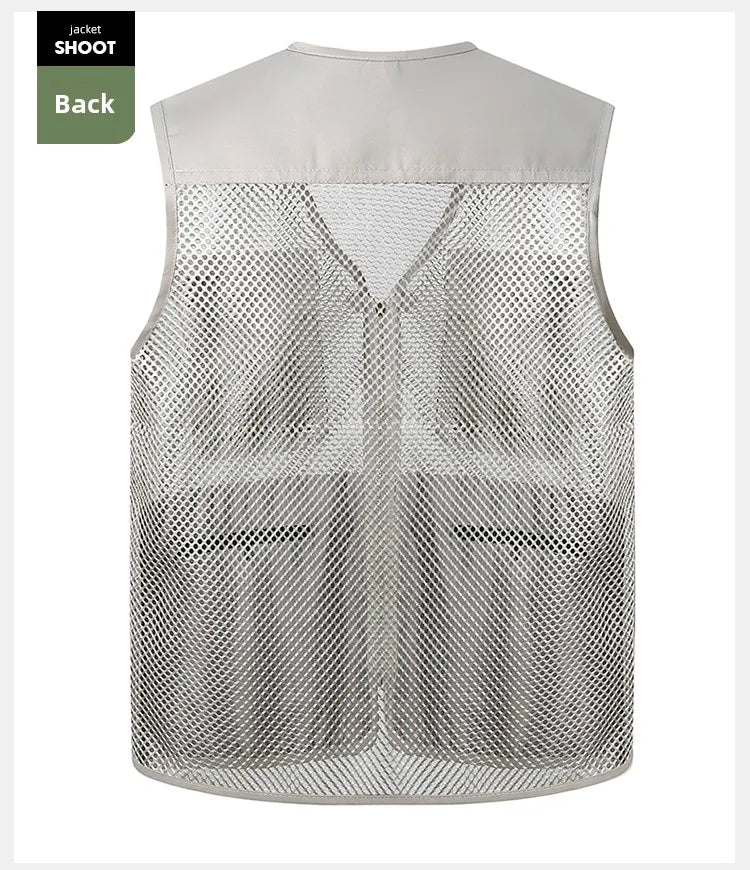 Loose Fit/Large Size Breathable Fly Fishing Vest – Summer Outdoor Multi-Pocket Vest for Fly-Fishing Anglers