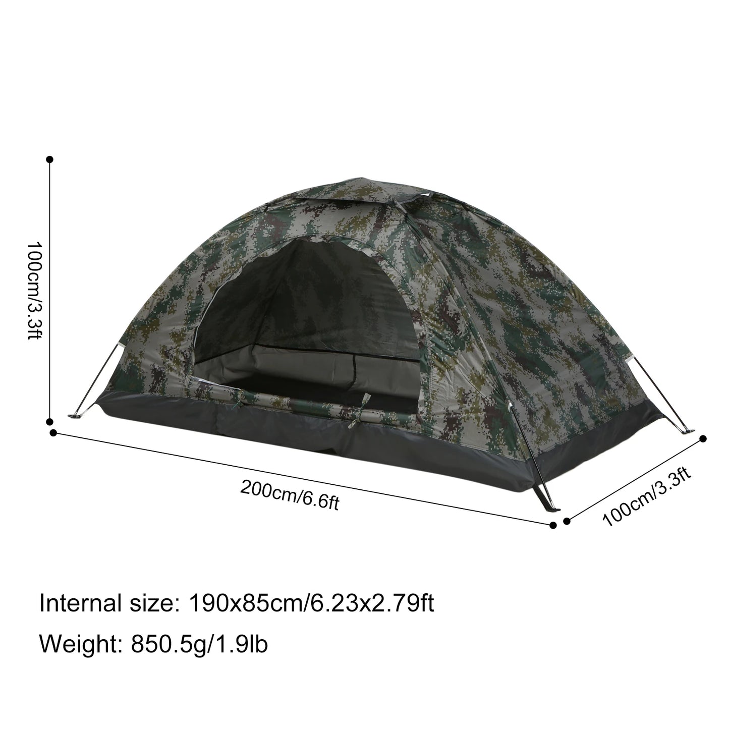 TOMSHOO 2-Person Summer Trekking Tent – Lightweight Outdoor Camping Tent with Waterproof Nylon