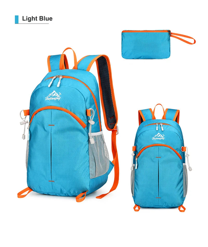 Portable Foldable Backpack for Day Hiking, Climbing, Biking-Lightweight Travel Bag Water Resistant