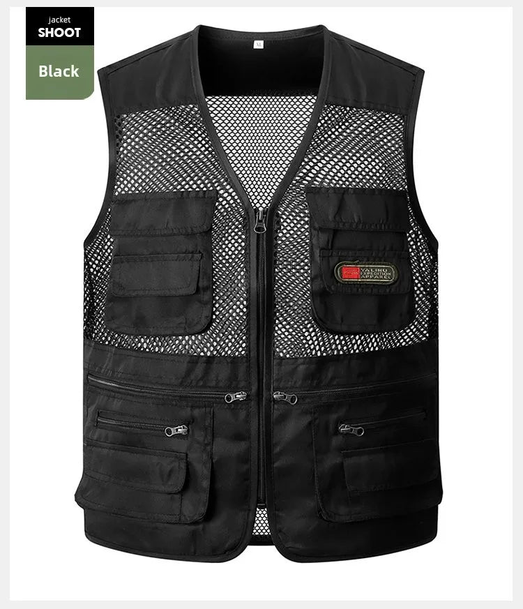 Loose Fit/Large Size Breathable Fly Fishing Vest – Summer Outdoor Multi-Pocket Vest for Fly-Fishing Anglers