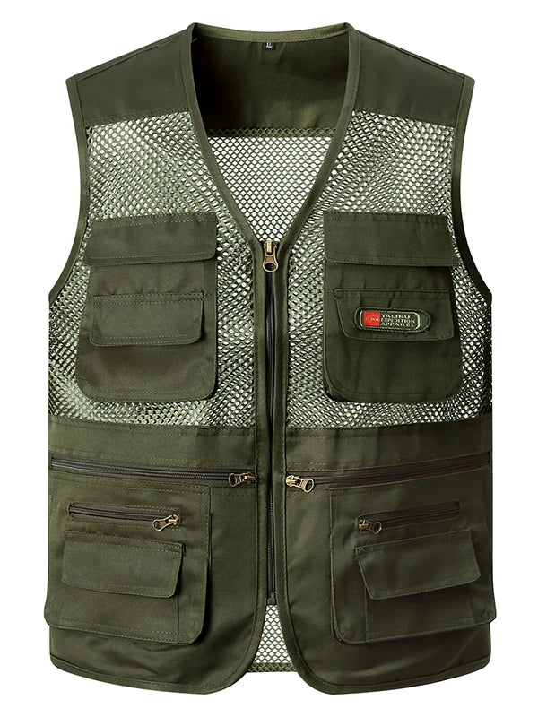 Loose Fit/Large Size Breathable Fly Fishing Vest – Summer Outdoor Multi-Pocket Vest for Fly-Fishing Anglers