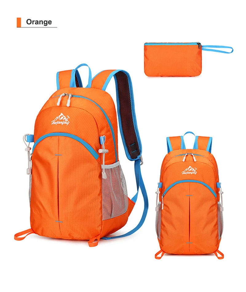 Portable Foldable Backpack for Day Hiking, Climbing, Biking-Lightweight Travel Bag Water Resistant