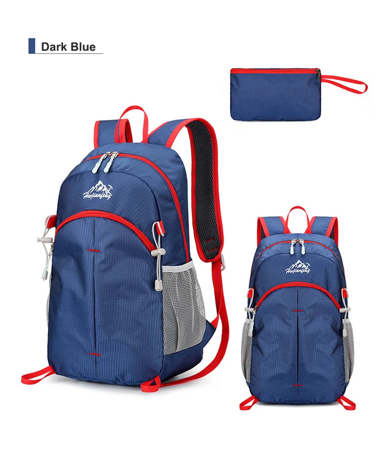 Portable Foldable Backpack for Day Hiking, Climbing, Biking-Lightweight Travel Bag Water Resistant