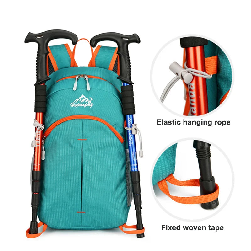 Portable Foldable Backpack for Day Hiking, Climbing, Biking-Lightweight Travel Bag Water Resistant