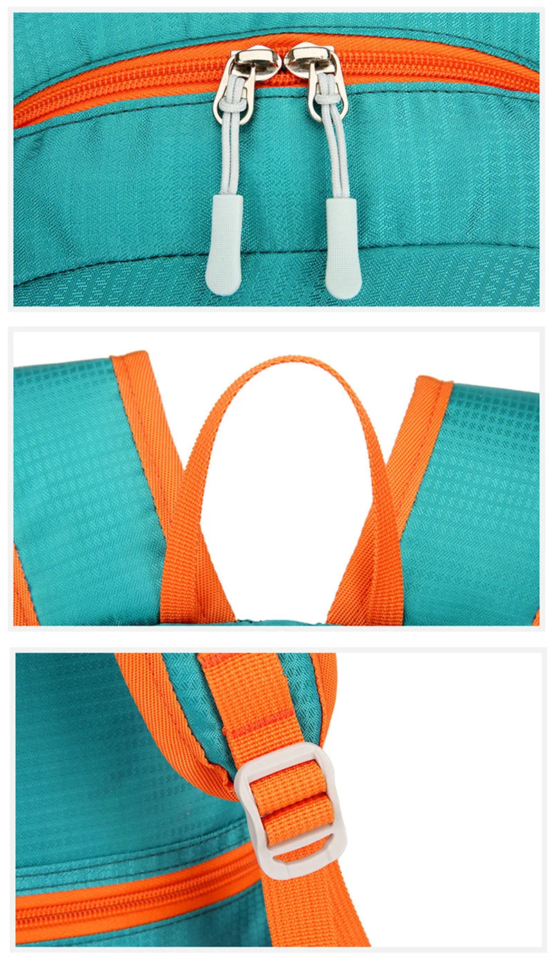 Portable Foldable Backpack for Day Hiking, Climbing, Biking-Lightweight Travel Bag Water Resistant