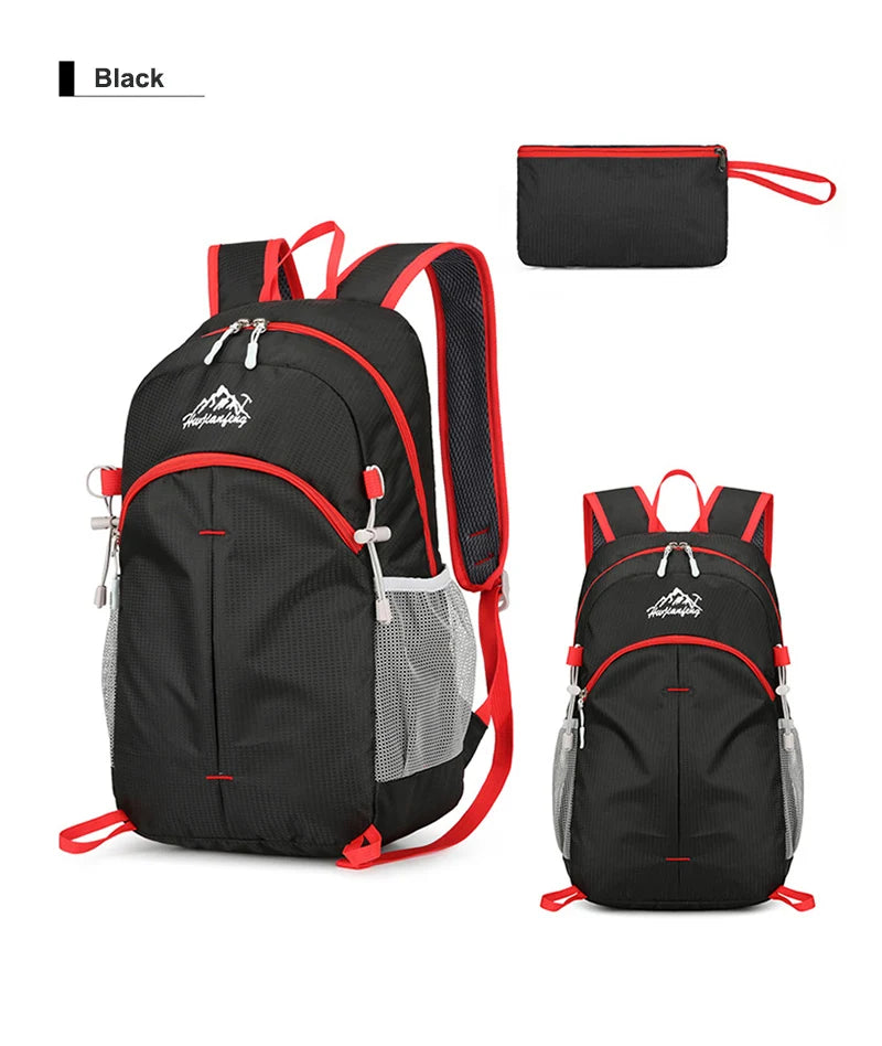 Portable Foldable Backpack for Day Hiking, Climbing, Biking-Lightweight Travel Bag Water Resistant