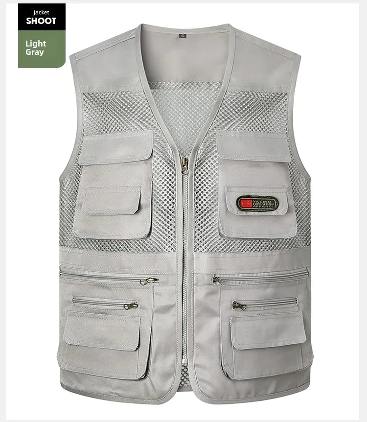 Loose Fit/Large Size Breathable Fly Fishing Vest – Summer Outdoor Multi-Pocket Vest for Fly-Fishing Anglers