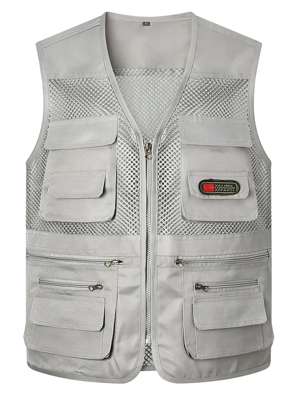 Loose Fit/Large Size Breathable Fly Fishing Vest – Summer Outdoor Multi-Pocket Vest for Fly-Fishing Anglers
