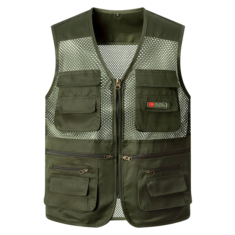 Loose Fit/Large Size Breathable Fly Fishing Vest – Summer Outdoor Multi-Pocket Vest for Fly-Fishing Anglers