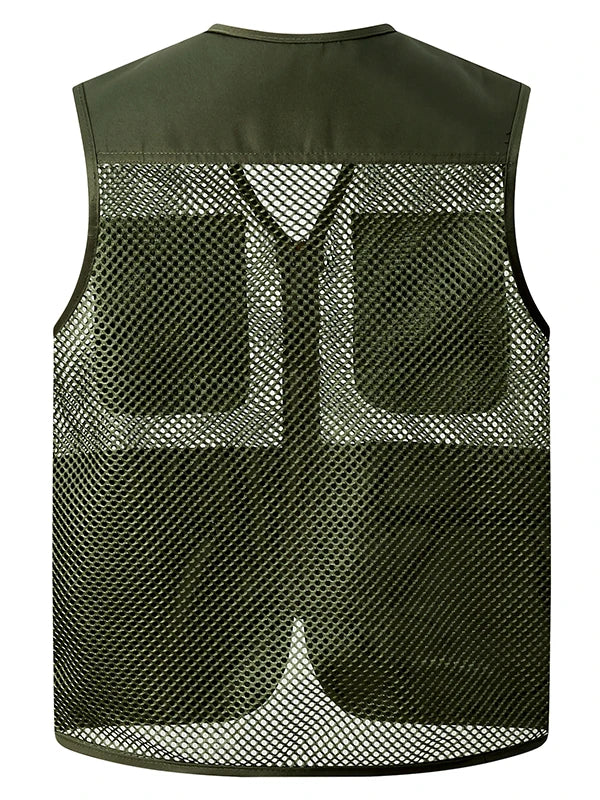 Loose Fit/Large Size Breathable Fly Fishing Vest – Summer Outdoor Multi-Pocket Vest for Fly-Fishing Anglers