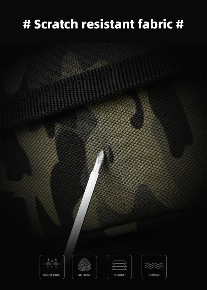 Tactical Crossbody Chest Bag with USB Charging Port – Durable Sling Backpack for Biking, Hiking, Travel